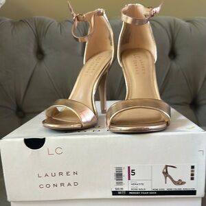 LC Lauren Conrad Rose Gold Heels Elegant Design